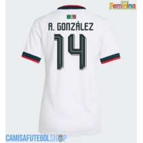 Camisa de time de futebol México Armando Gonzalez #14 Replicas 2º Equipamento Feminina Mundo 2026 Manga Curta